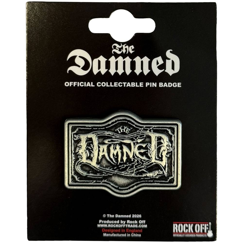 The Damned - The Black Album Logo Pin - Silver coloured